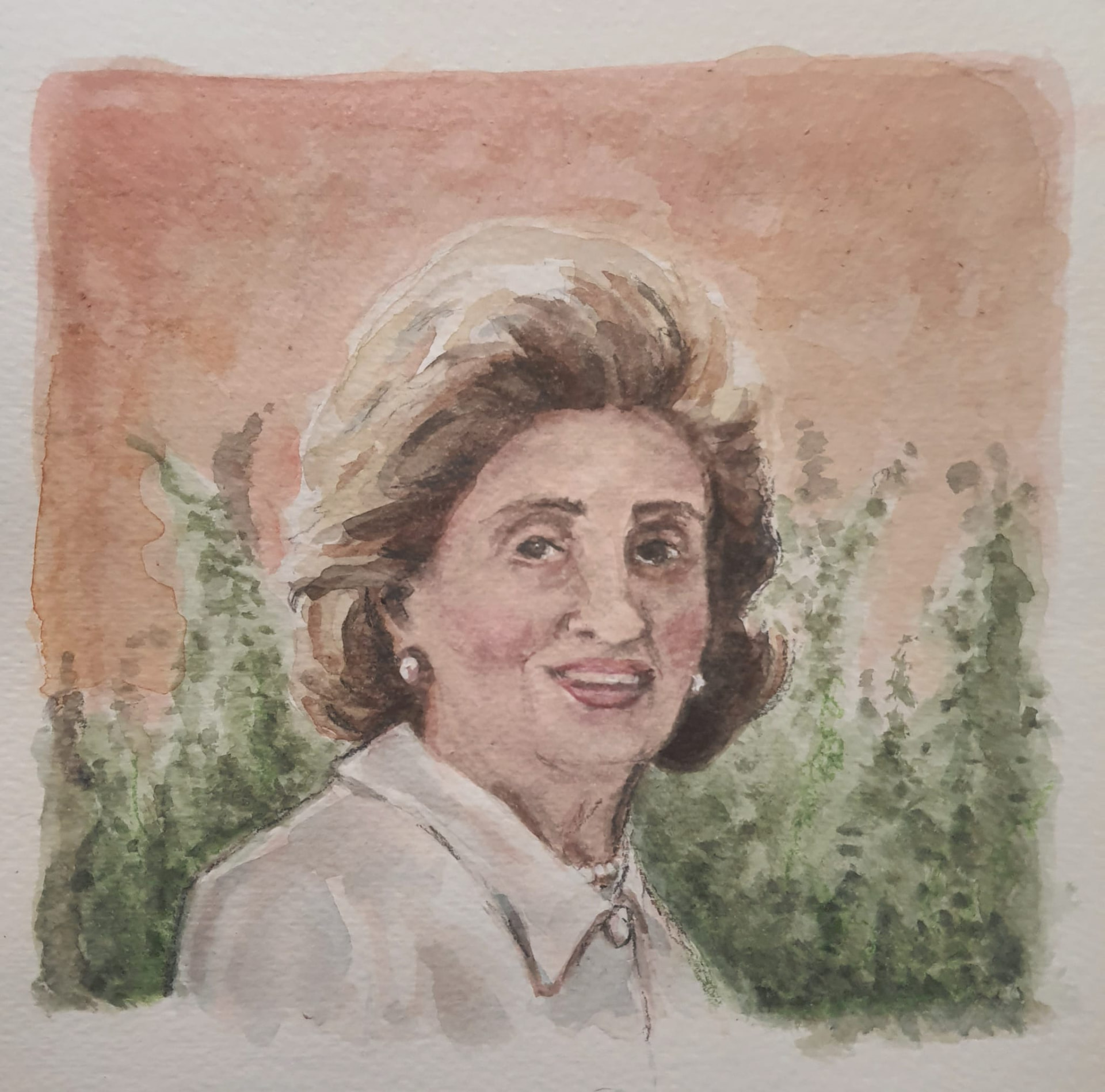 Watercolor portrait of Hessa